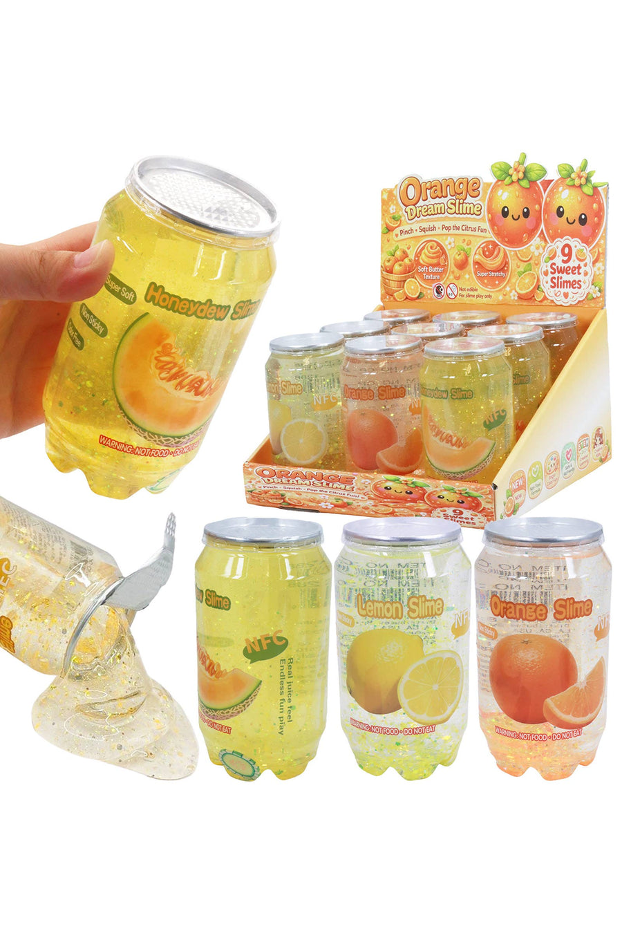 Sparkling Citrus Melon Soda - Glitter Slime